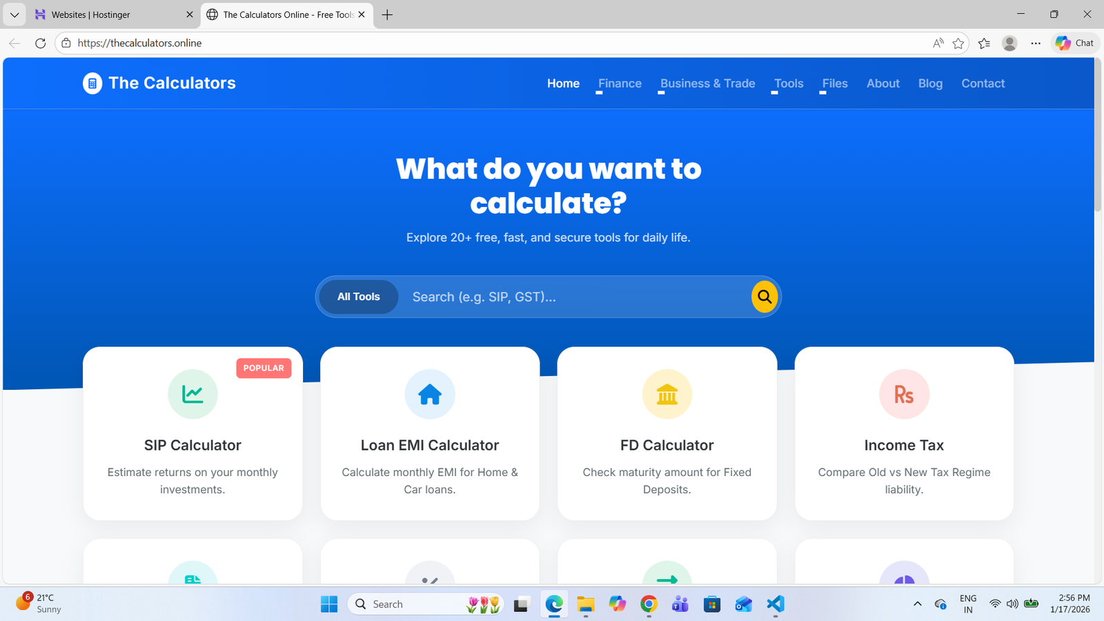 The Calculators – Multi Tools &amp; Finance Calculator Website (PHP Development)